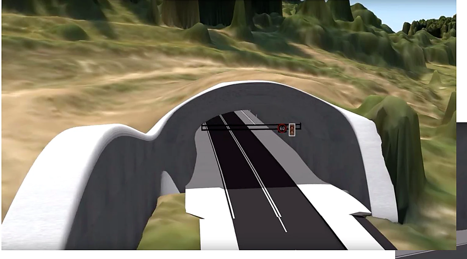 3D-Darstellung eines Tunnelprojekts
